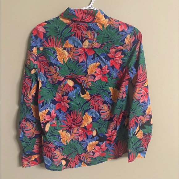 J McLaughlin Colorful Lois Blouse Long Sleeve Button Up Shirt Size XS Maximalist - Picture 3 of 7